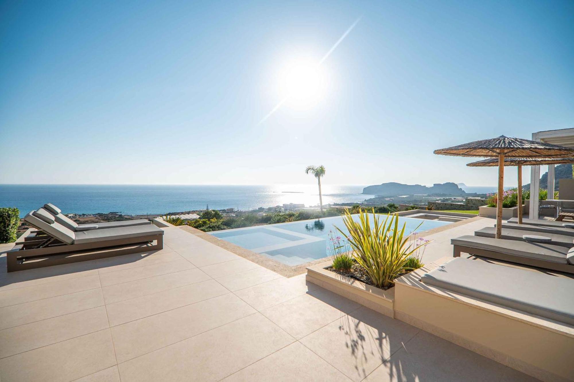 Cielo E Mare Villas I "Free" Heated Pools & Seaview Фаласарна Экстерьер фото