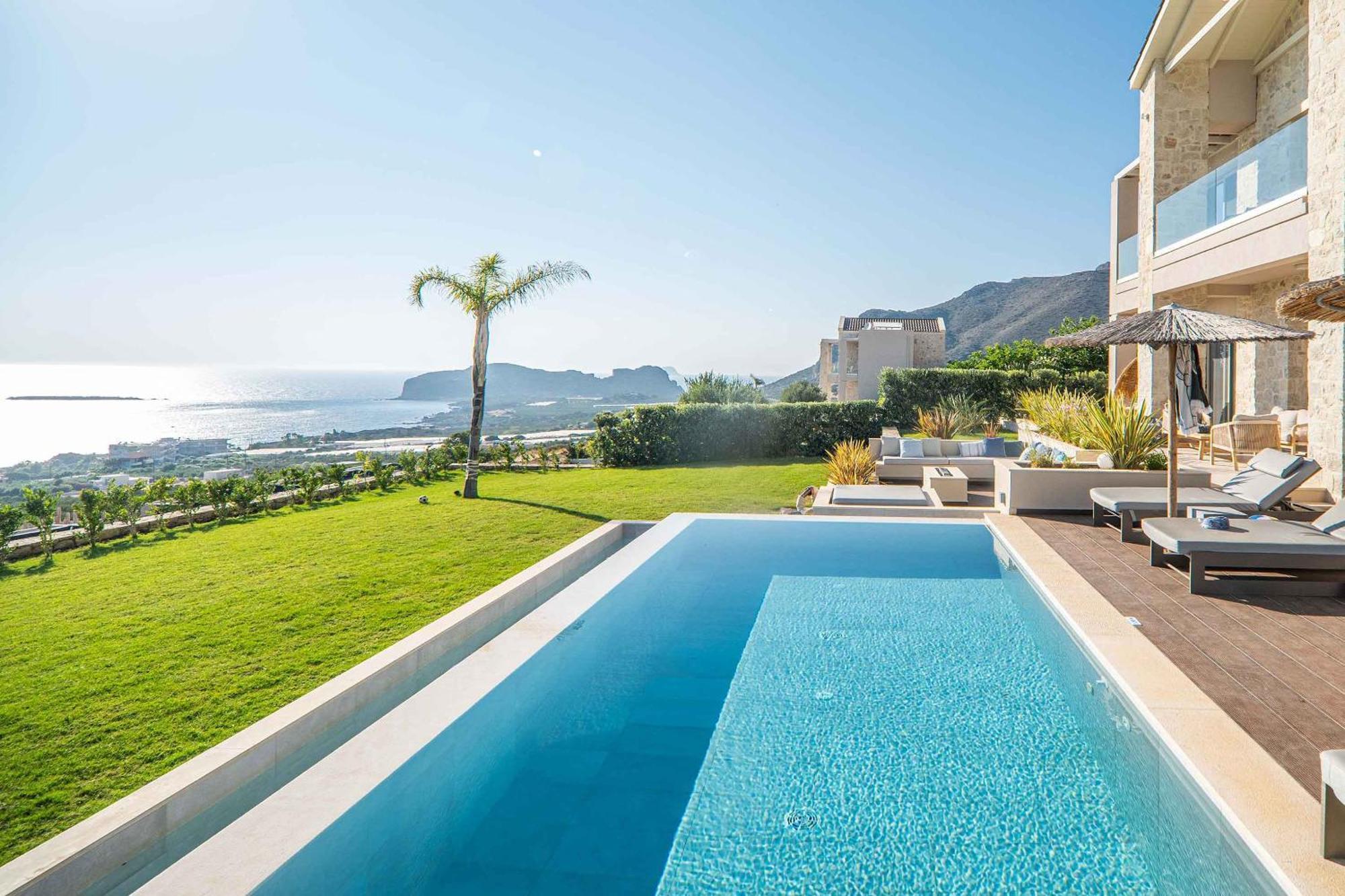 Cielo E Mare Villas I "Free" Heated Pools & Seaview Фаласарна Экстерьер фото